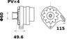 Picture of ALTERNATOR LOMBARDINI 120A